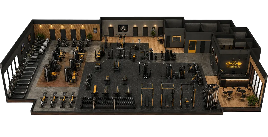 3D-проектирование фитнес-клуба Premium Fitness
