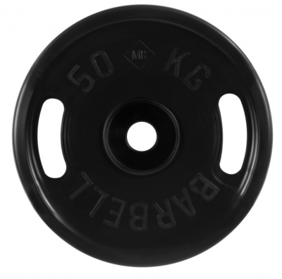 Диск олимпийский d51мм евро-классик с ручками MB Barbell MB-PltBS-50 50 кг черный
