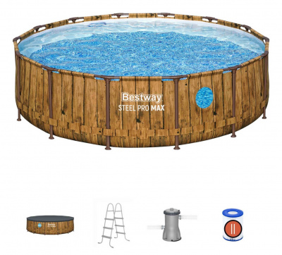 Каркасный бассейн 427х107см, фильтр-насос, лестница, тент Bestway Splashview Pool 561JM