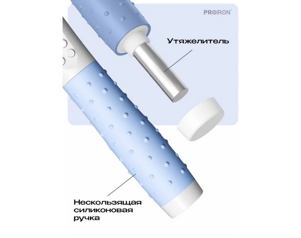 Скакалка умная с дисплеем PROIRON ПРО042 бело-синий