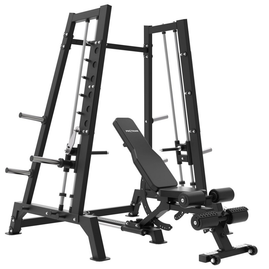 Смит-машина Protrain PR-CSM01B со сведением на свободных весах | Premium Fitness