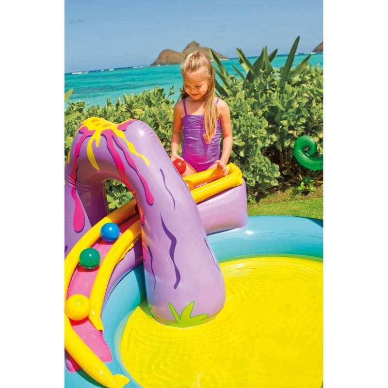 Игровой центр 333х229х112см Intex Динолэнд, c горкой 57135