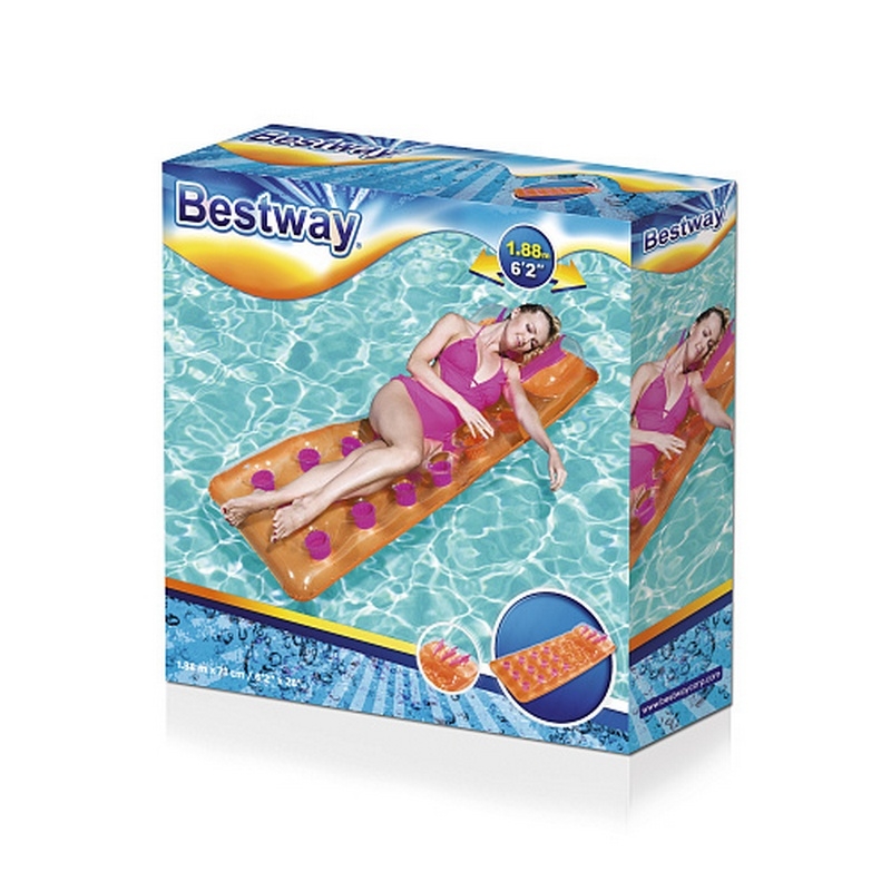 Матрас надувной прозрачный 188x71см Bestway 43015