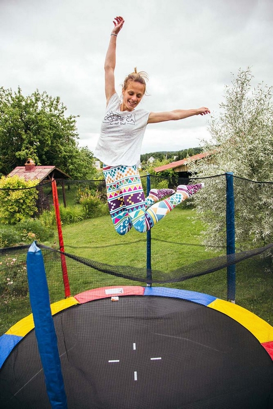 Батут d183см, с ограждением Sundays Fitness Acrobat 414348 разноцветный
