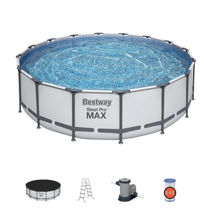 Каркасный бассейн Bestway Steel Pro Max 488х122см, 19480л 5612Z