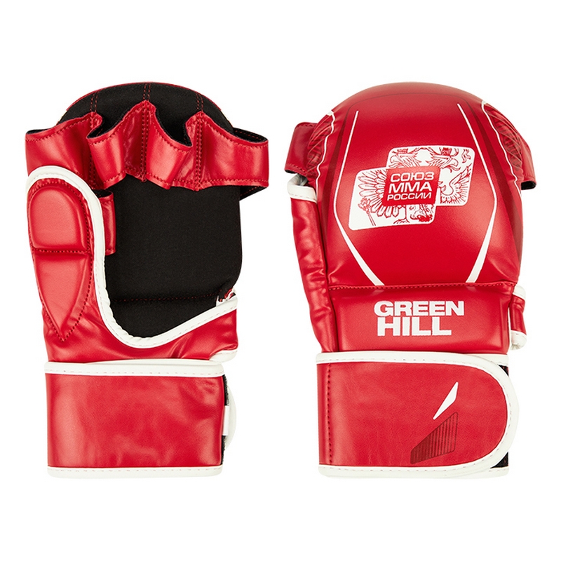 Перчатки Green Hill СОЮЗ MMA РОССИИ MMI-603MMAU красный
