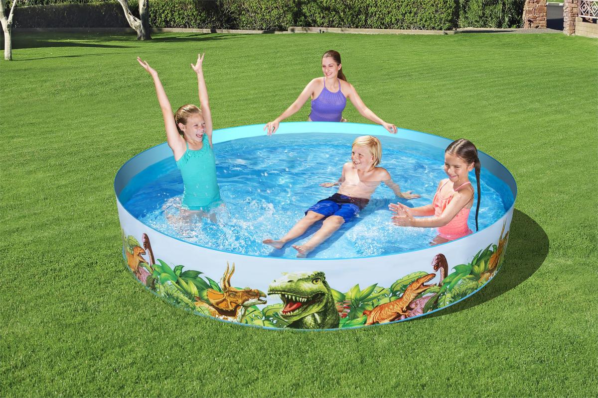 Детский надувной бассейн Bestway 55001 Fill 'N Fun Dinosaur (244х46)