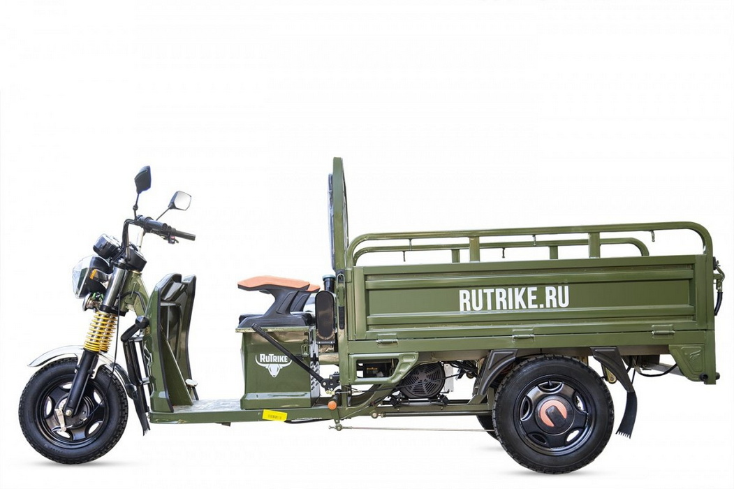 Грузовой электрический трицикл RuTrike Гибрид 1500 60V1000W зеленый
