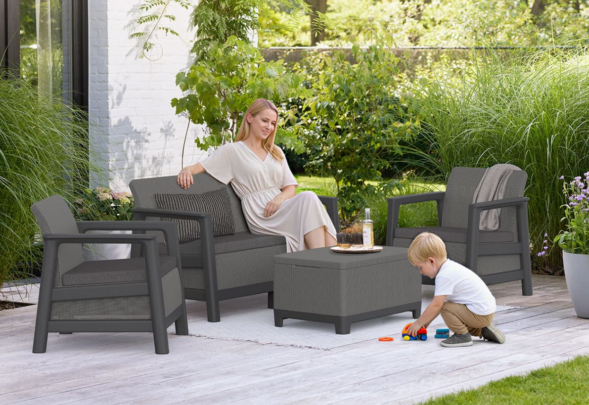 Комплект мебели Сканди (Scandi Linea 2 Seater Set) графит
