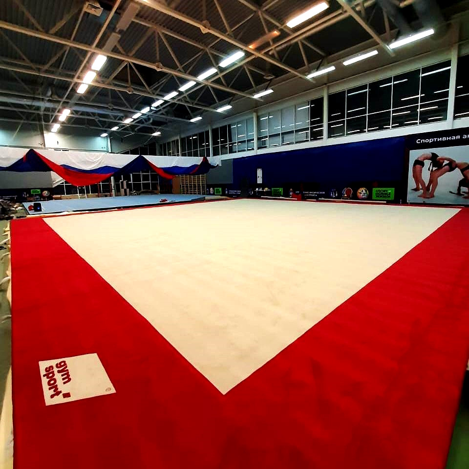 Ковер для спортивной гимнастики и акробатики GymSport STRONG PREMIUM RED 14x14