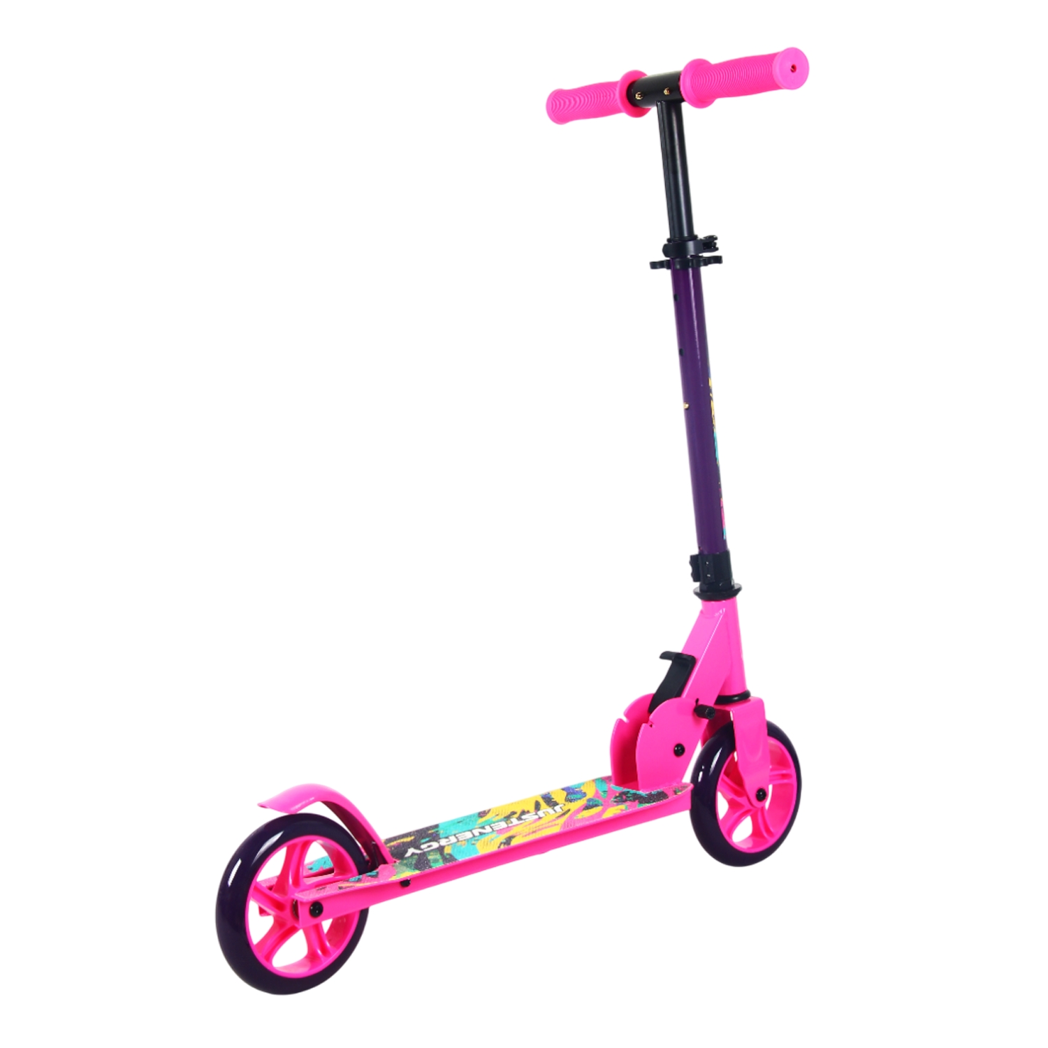 Самокат 145мм Sport Collection JE-SJE145-70 pink (фонарь и наклейка в подарок)