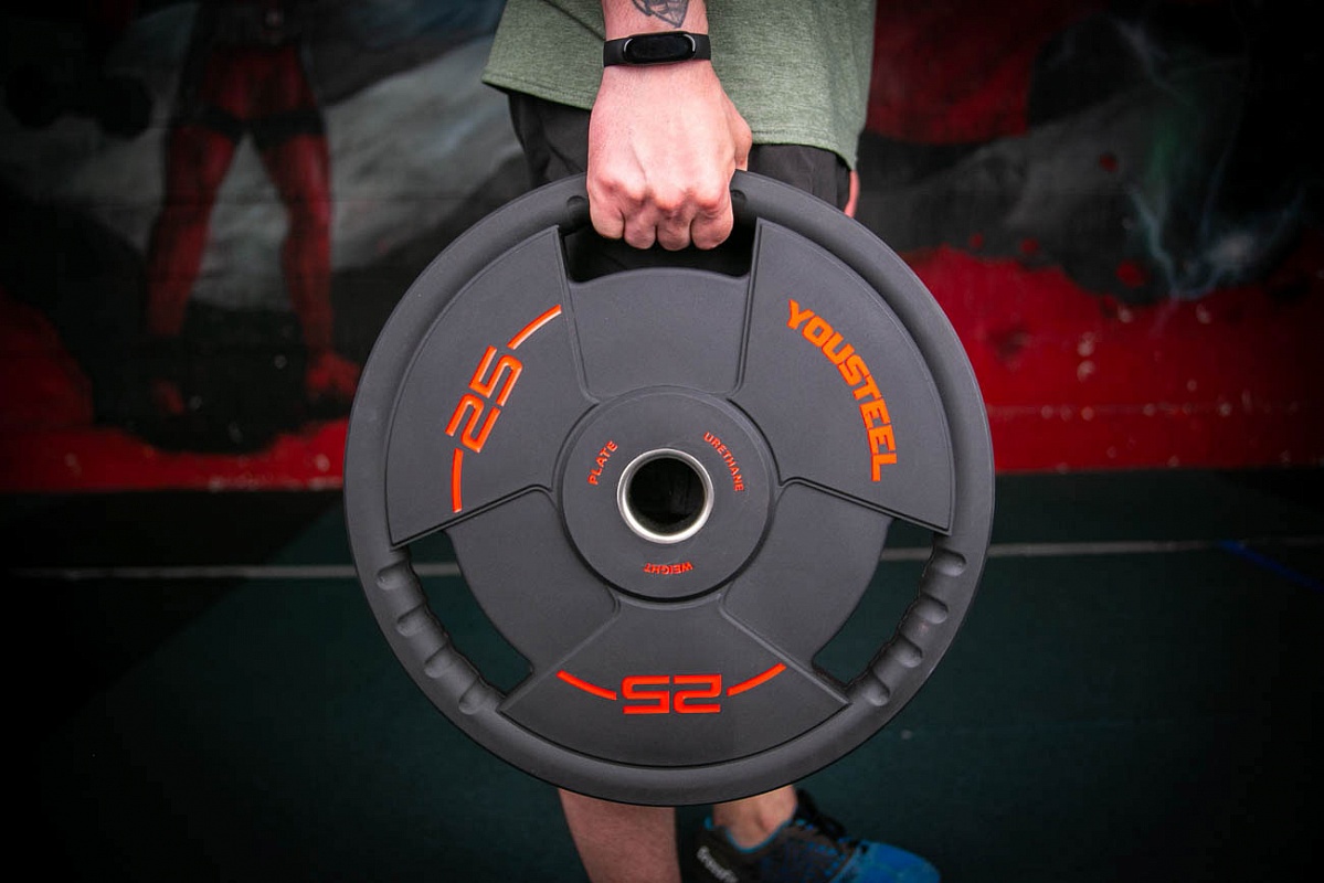 Диск TPU 25 kg YouSteel 3 Handle