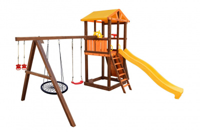 Игровой комплекс Perfetto Sport Pitigliano-5 + качели Паутина