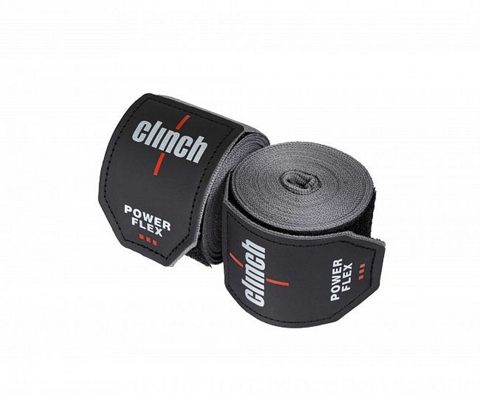 Бинты боксерские 350см Clinch Boxing Hand Wrap Power Flex C239 серый