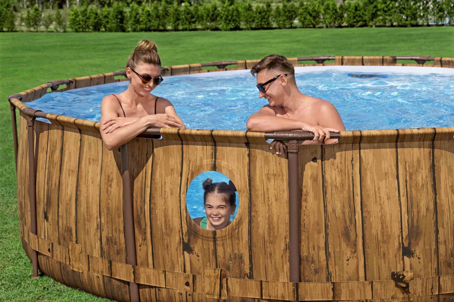 Каркасный бассейн 427х107см, фильтр-насос, лестница, тент Bestway Splashview Pool 561JM