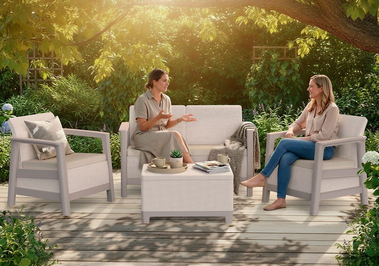Комплект мебели Сканди (Scandi Linea 2 Seater Set)  светло бежевый