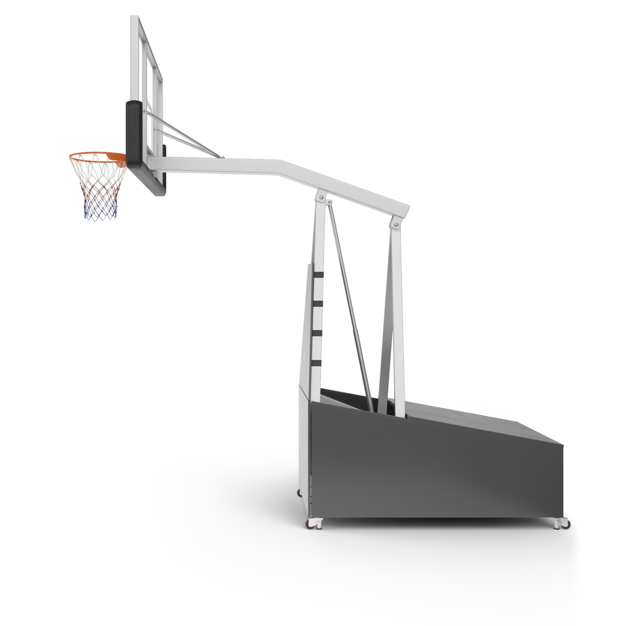 Баскетбольная стойка UnixFit Line B-Stand-TG PRO 72"x42" R45 H120-305 см BSTSFPPR305_72TGBK