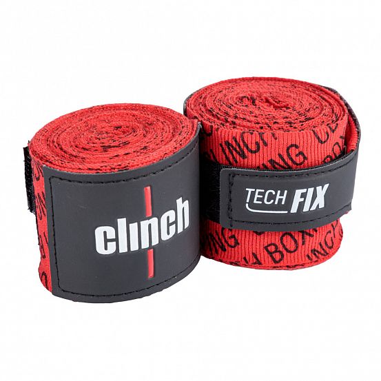 Бинты эластичные Clinch Boxing Crepe Bandage Tech Fix красные C140 длина 3.5 м