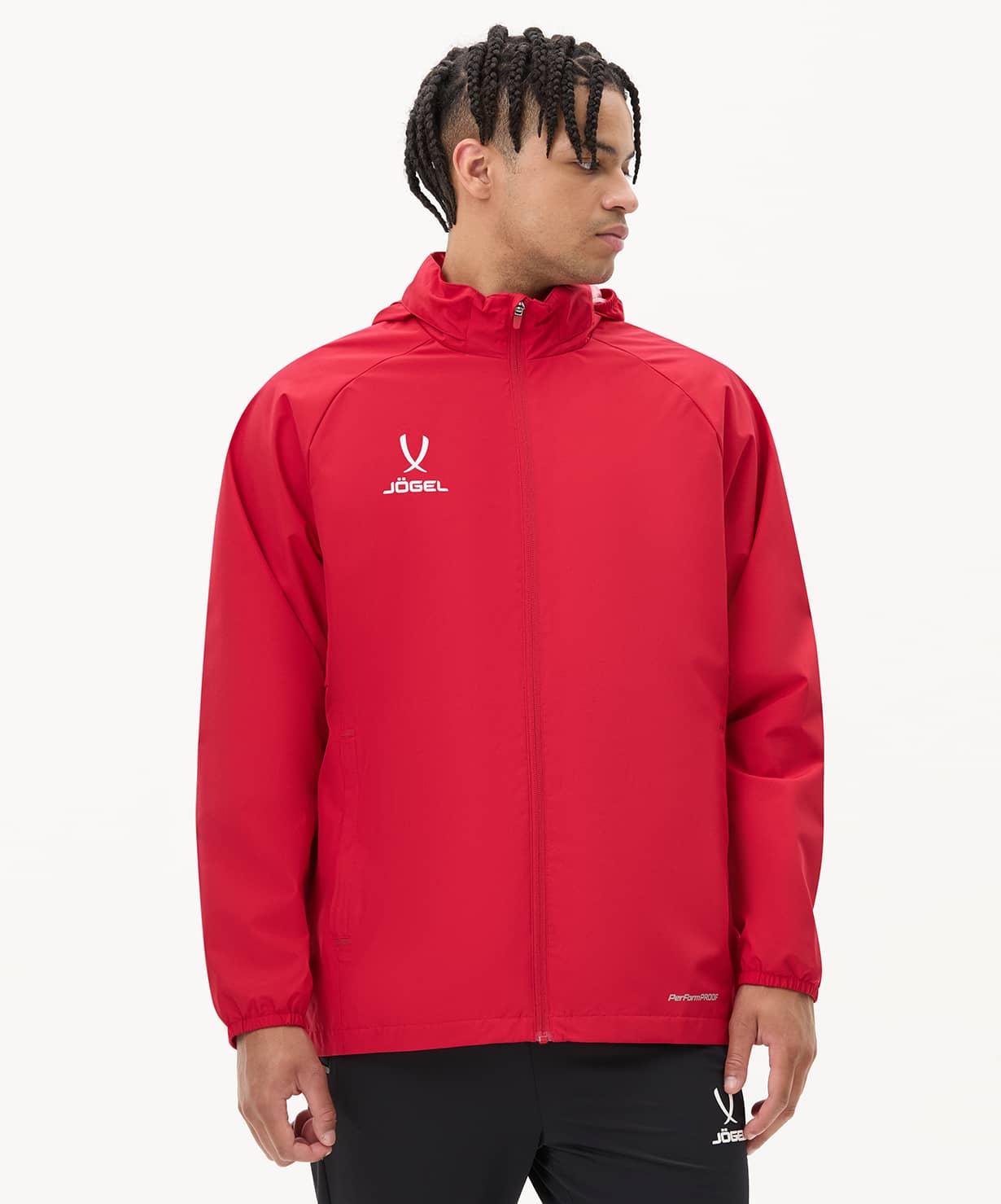 Куртка ветрозащитная Jogel PREMIER PerFormPROOF FZ Rain Jacket, красный