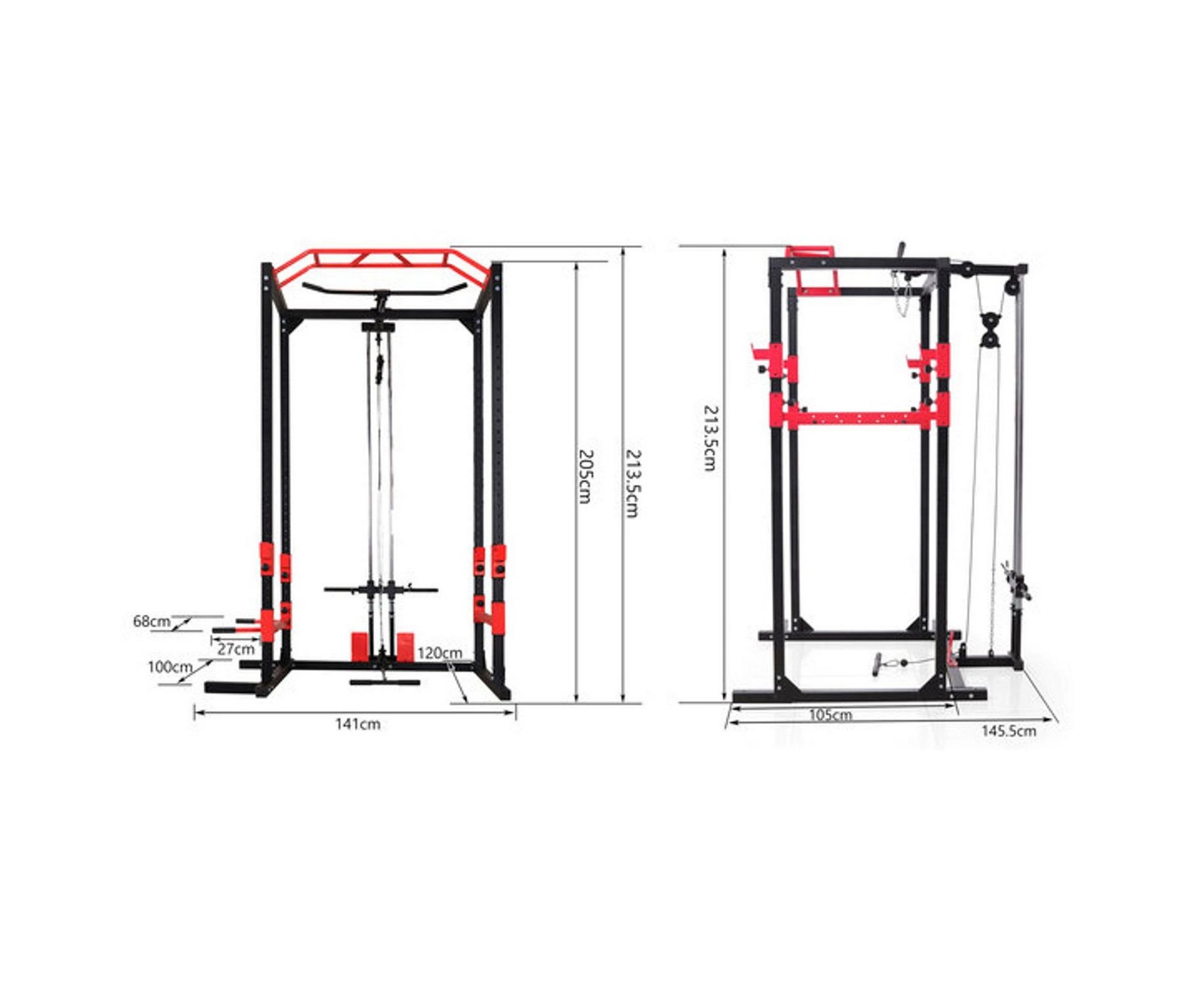 Силовая рама 141x146,5x214 Well Active, тяга сверху\ тяга снизу JH-D08 | Premium Fitness