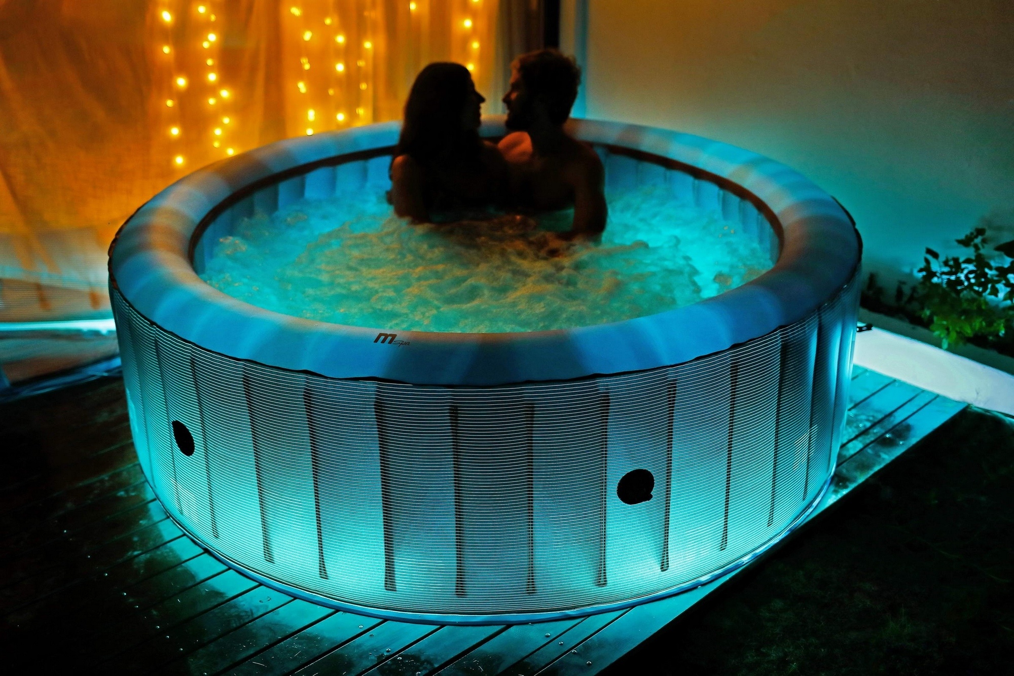 СПА-бассейн 204х70см, 930л, круглый, аэромассаж, led-подстветка MSpa Starry C-ST062