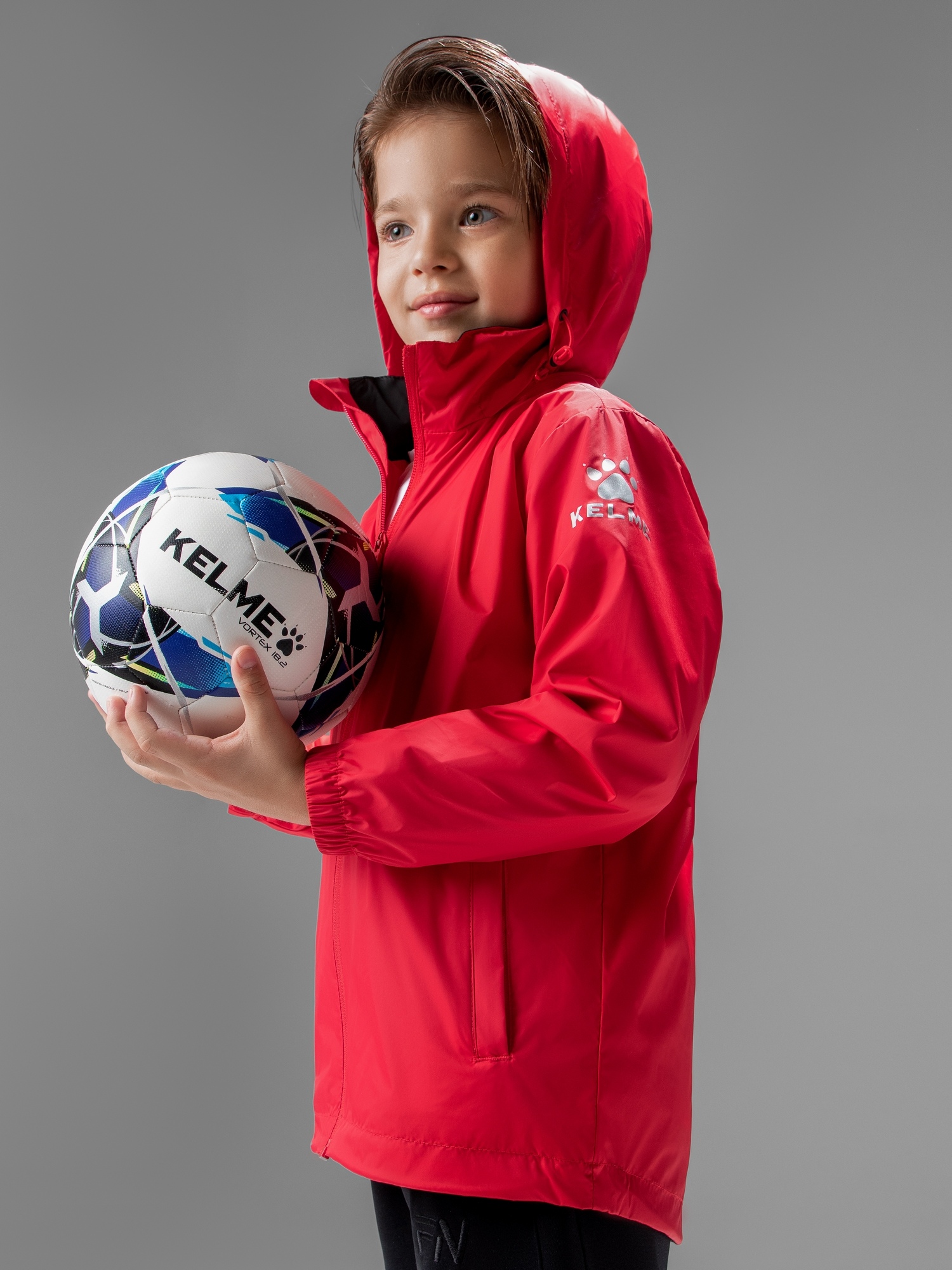 Детская ветровка Kelme Children's Raincoat 3803241-600 Red