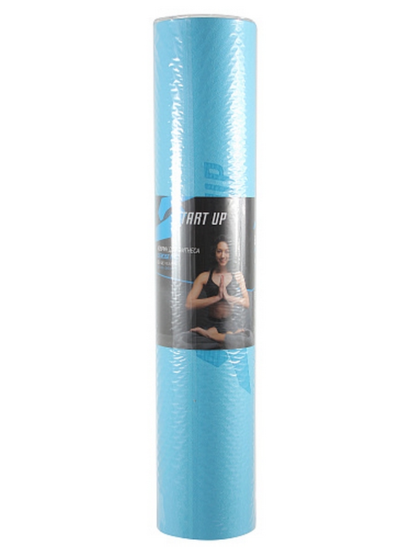 Коврик для фитнеса и йоги, TPE, 183х61х0,6см Start Up ZH-01 Blue\Gray