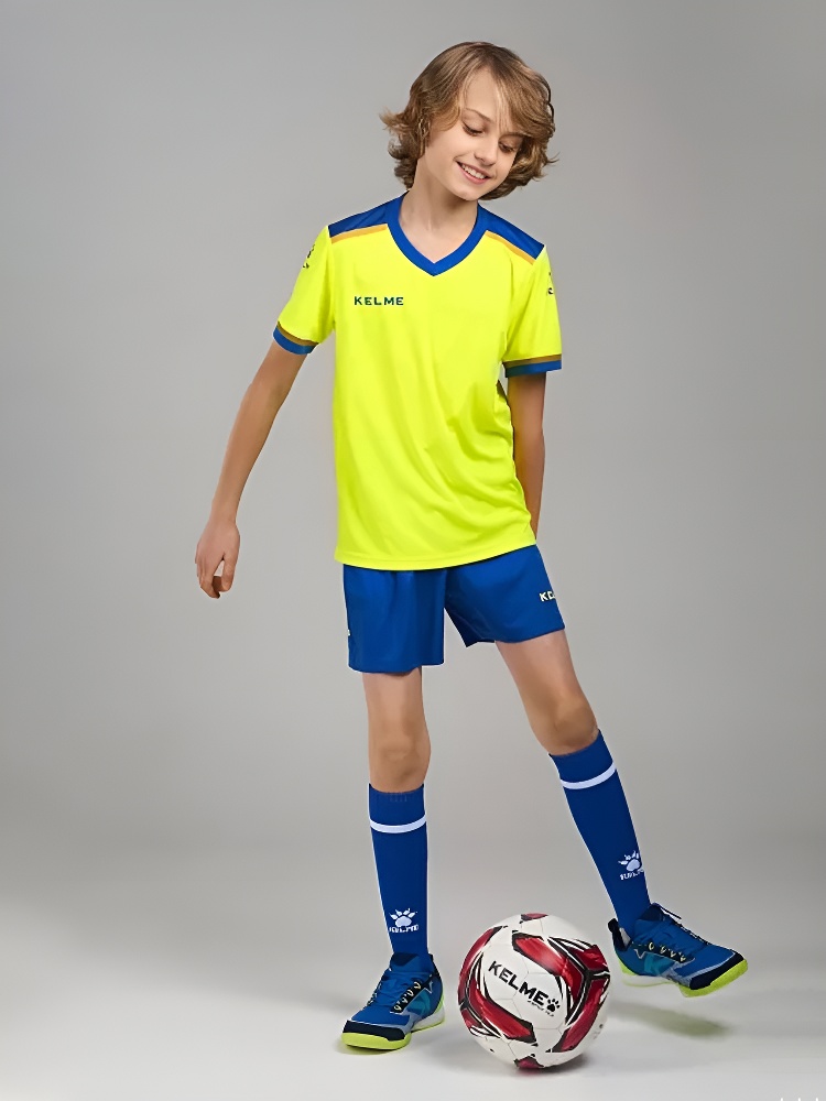 Детская футбольная форма Kelme S/S Football Set Kid 3873001-918 Citric\Blue