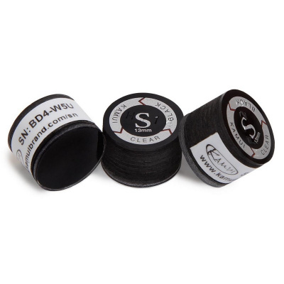 Наклейка для кия Kamui Clear Black d13мм Soft 1шт 06666