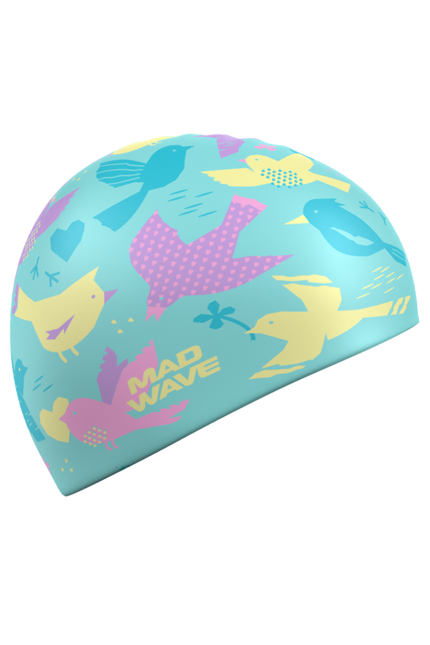 Юниорская силиконовая шапочка Mad Wave Birds M0574 31 0 00W