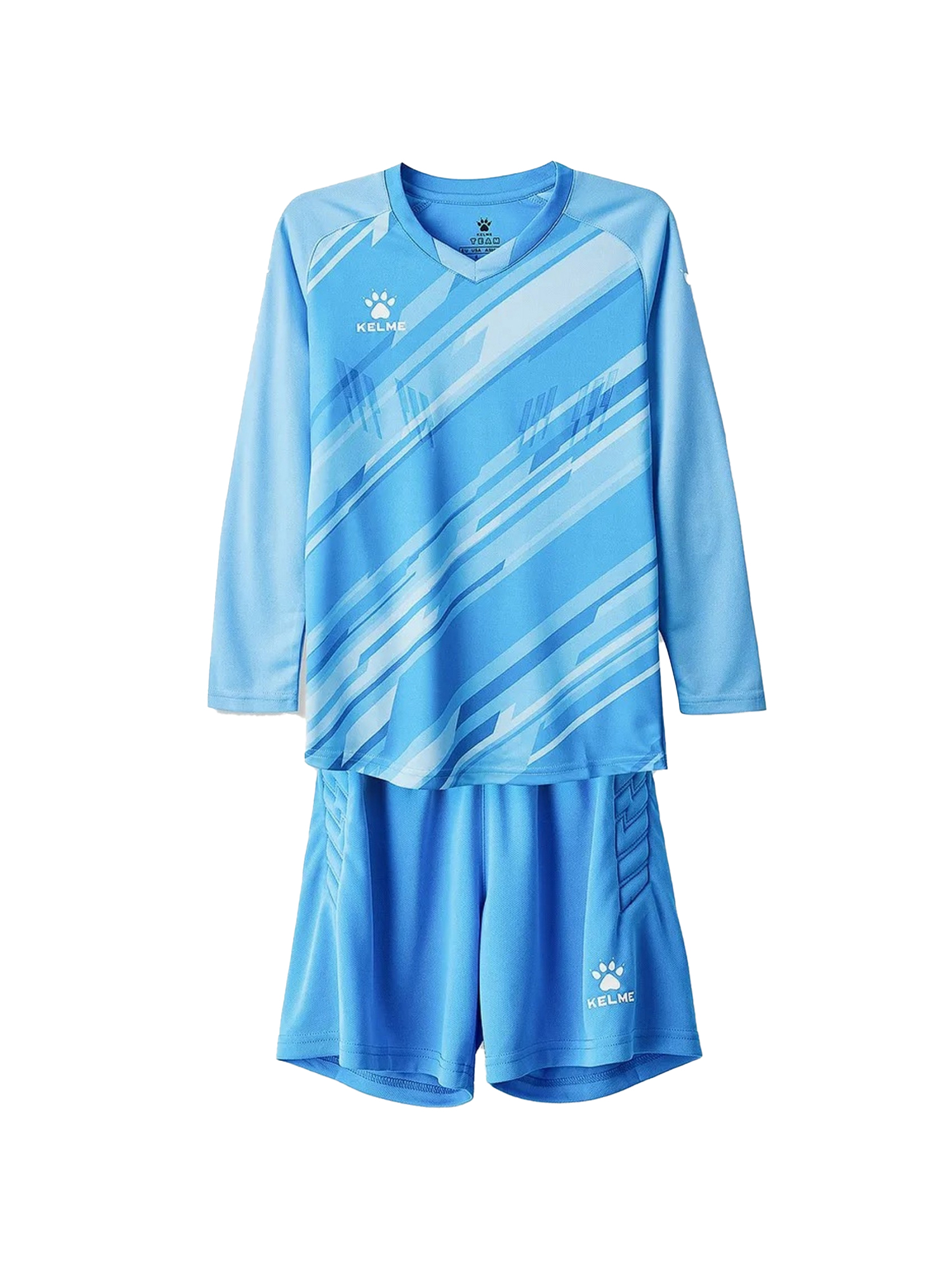 Детский комплект (лонгслив, шорты) Kelme Long Sleeve Goalkeeper Suit 7361ZB3256-404 Light Blue