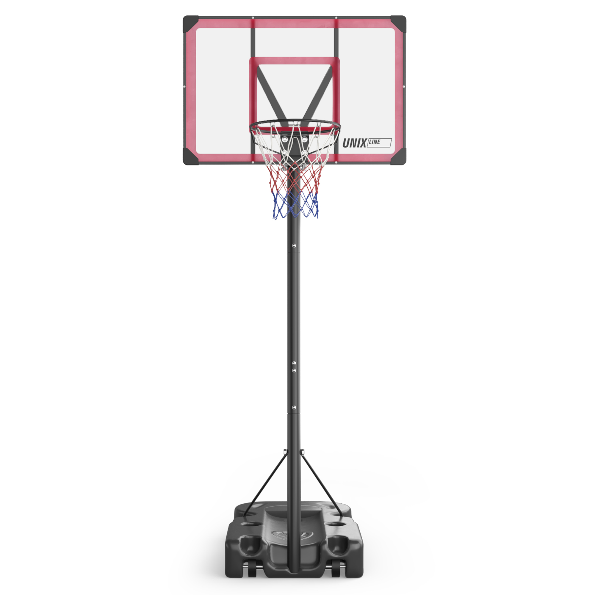Баскетбольная стойка Unix Line B-Stand-PC 48"x32" R45 H230-305см BSTS305_48PCBK