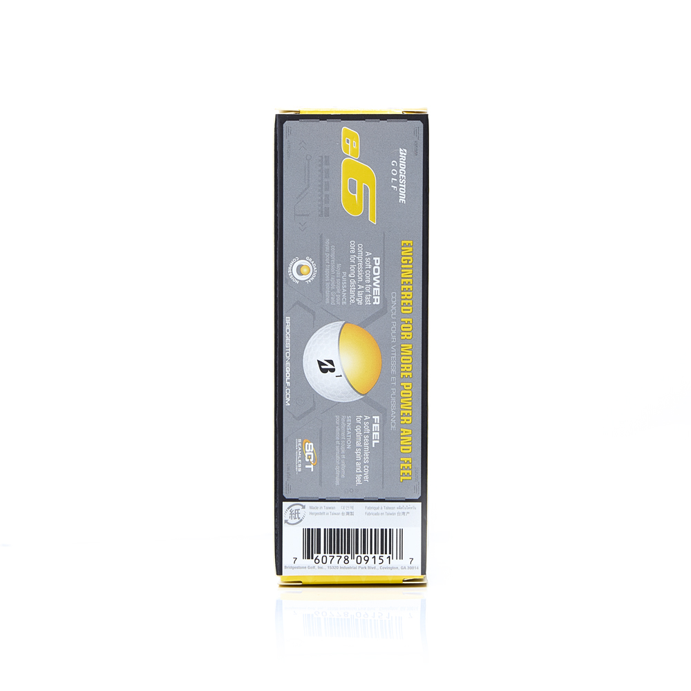 Мяч для гольфа, 3 шт\уп Bridgestone e6 Yellow BGB3EYX желтый