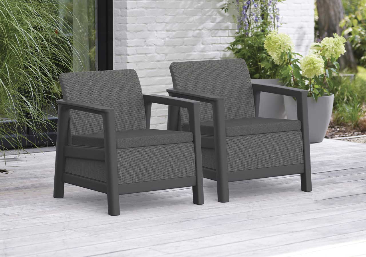 Комплект мебели Сканди (Scandi Linea 2 Seater Set) графит