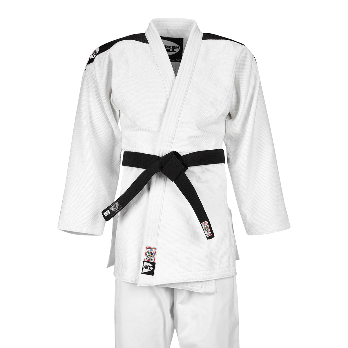 Кимоно Дзюдо Green Hill Super одобрено IJF JSS-10211, белое