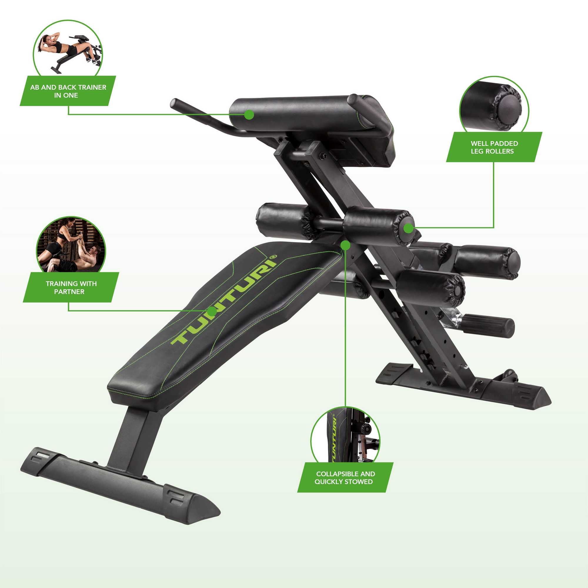 Скамья для пресса Tunturi CT80 17TSCT8000 | Premium Fitness