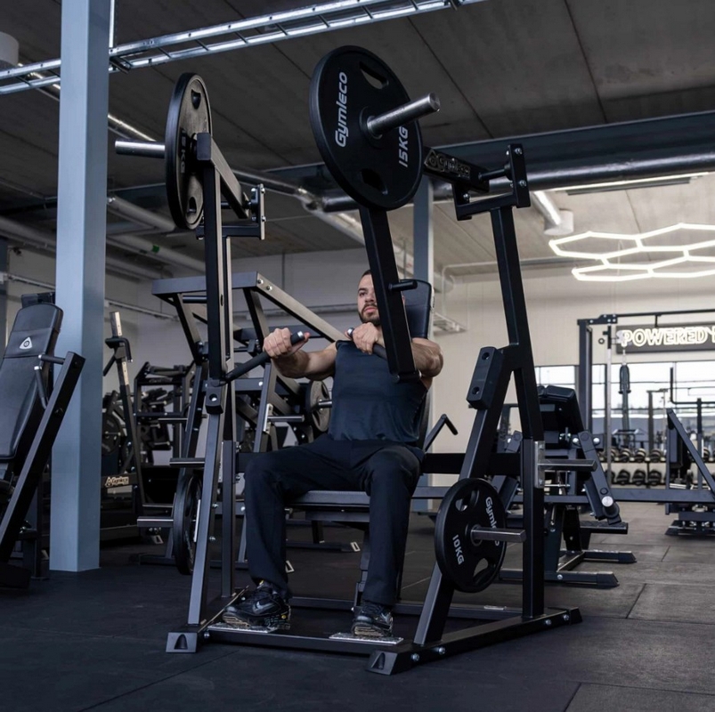 Gymleco 027 Грудной жим на свободных весах под отрицательным углом | Premium Fitness