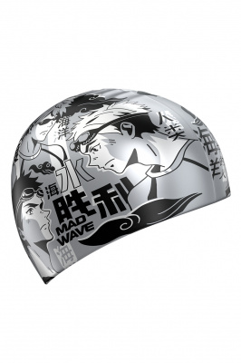 Силиконовая шапочка Mad Wave Anime M0555 30 0 12W серебро