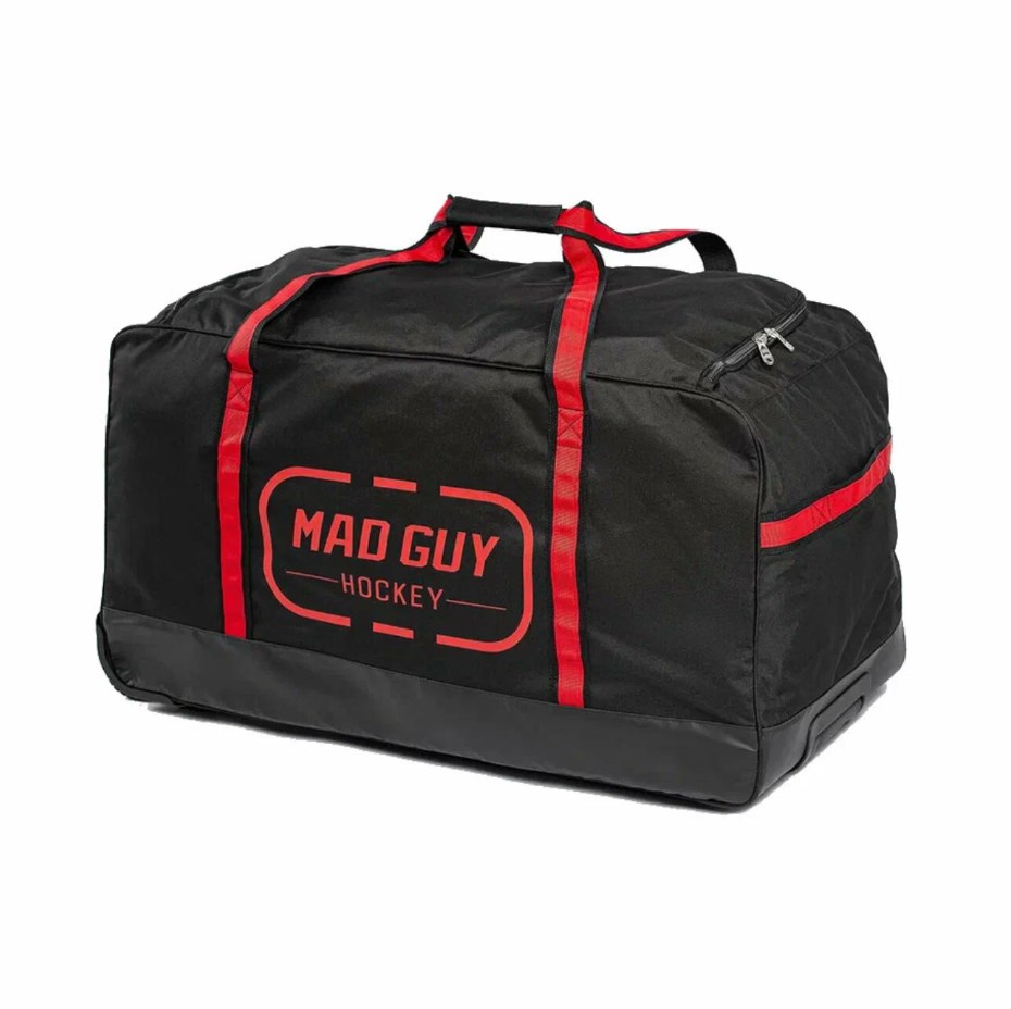 Сумка хоккейная на колесах, JR 34" Mad Guy Strike 2,0, черный\красный