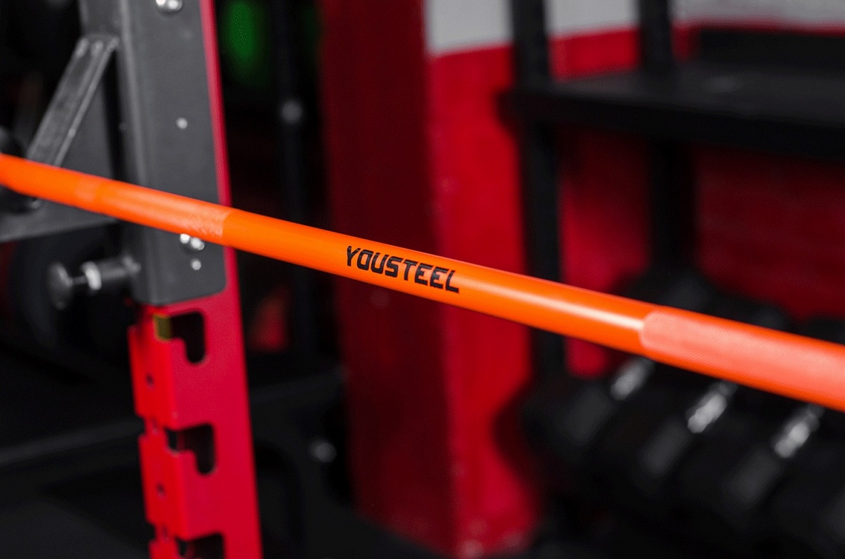 Гриф L1680мм D50мм YouSteel Training Bar XF-10, 10кг, bushing, оранжевый + хром
