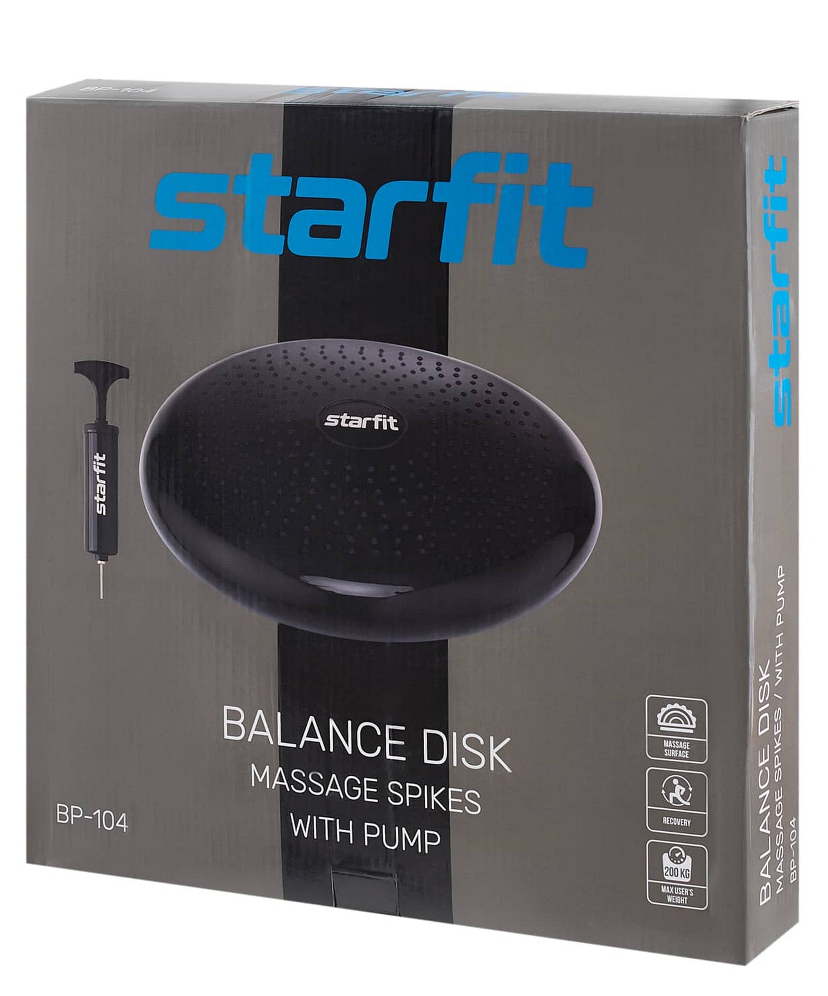 Диск балансировочный Star Fit с насосом, массажный BP-104 лаймовый