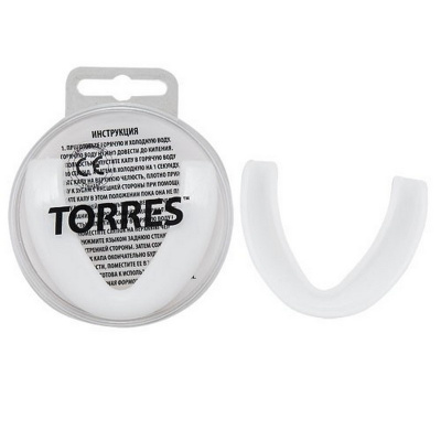 Капа боксерская, евростандарт Torres PRL1023WT белый