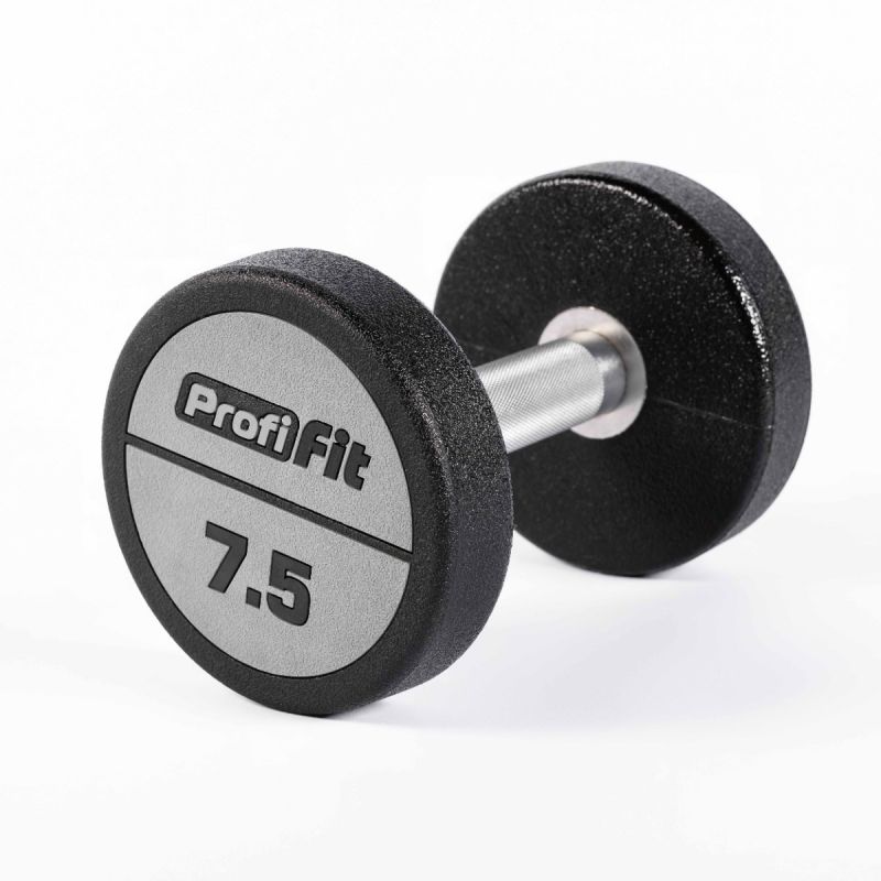 Гантельный ряд полиуретановый LEVEL (шаг 2,5кг, 10 пар) 2,5-25кг Profi-Fit