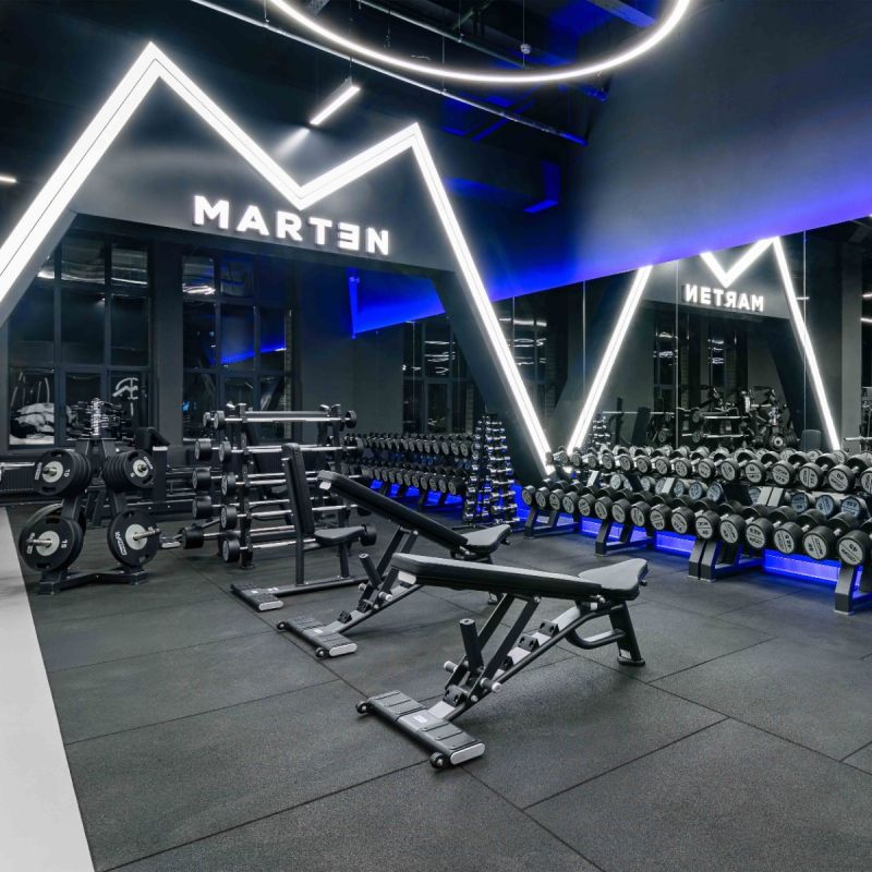Набор прямых полиуретановых штанг LEVEL 35-55кг (шаг 5 кг, 5 шт) Profi-Fit