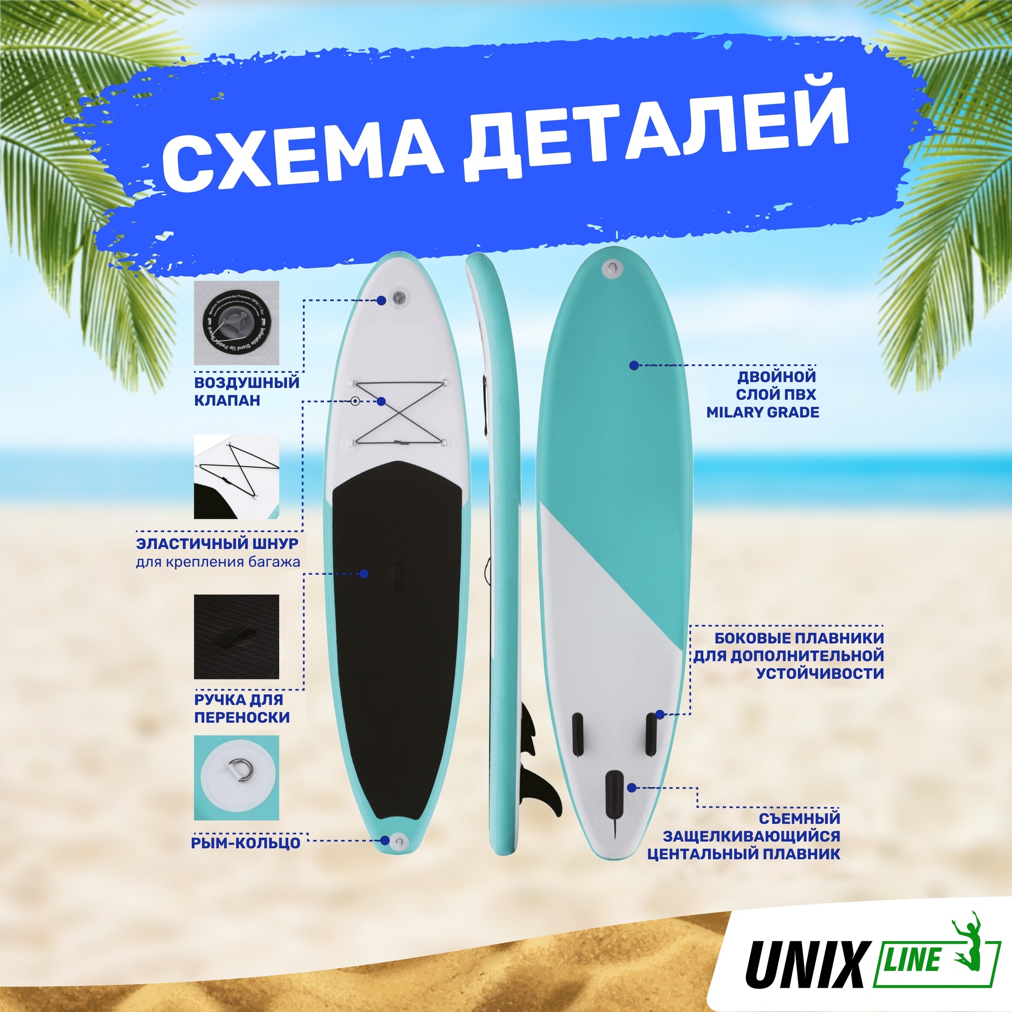 SUP-борд Unix Line Calm Lake (320см) SUPCL320
