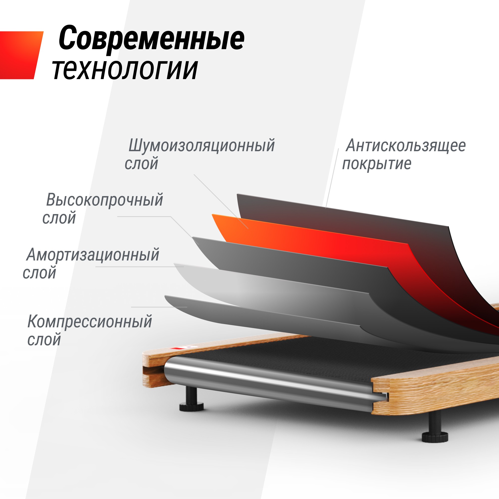 Беговая дорожка UnixFit Wood Way 2.0 APP TDWDW20