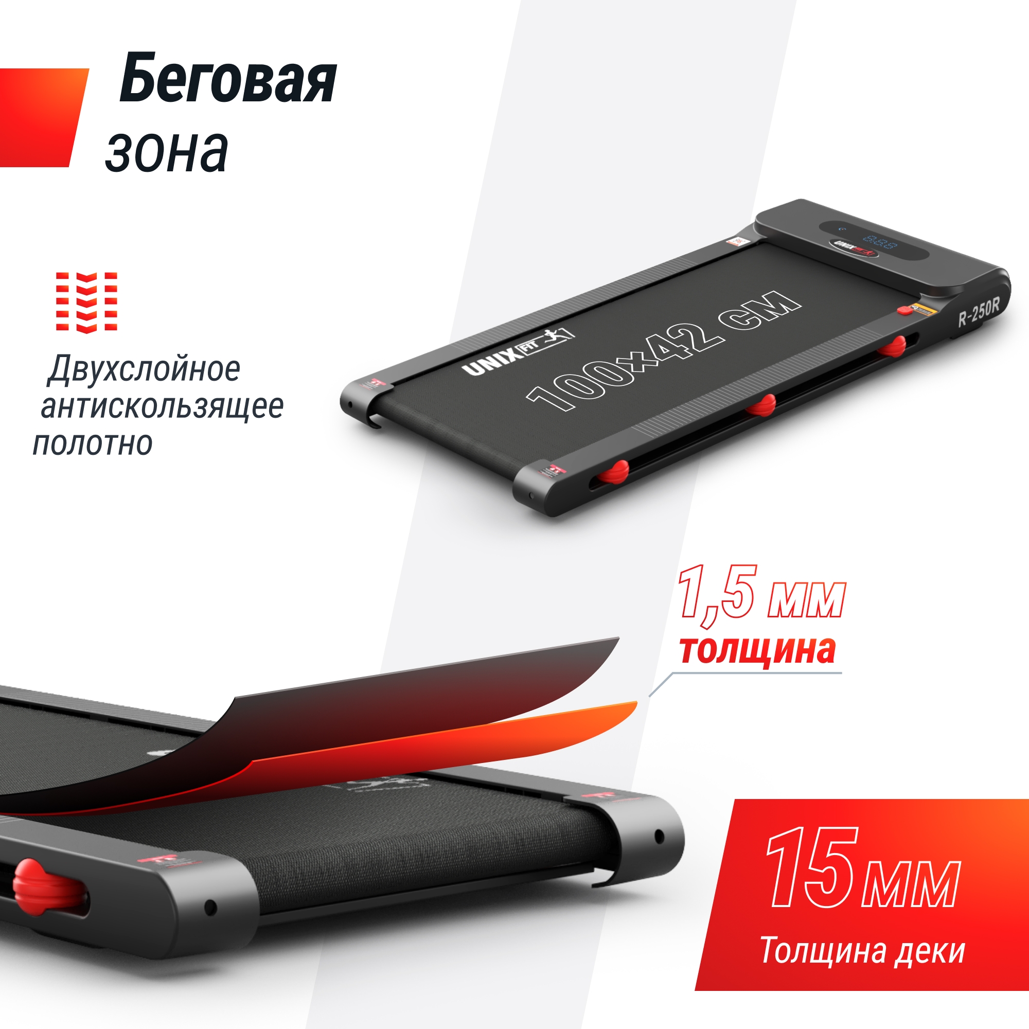 Беговая дорожка UnixFit R-250R