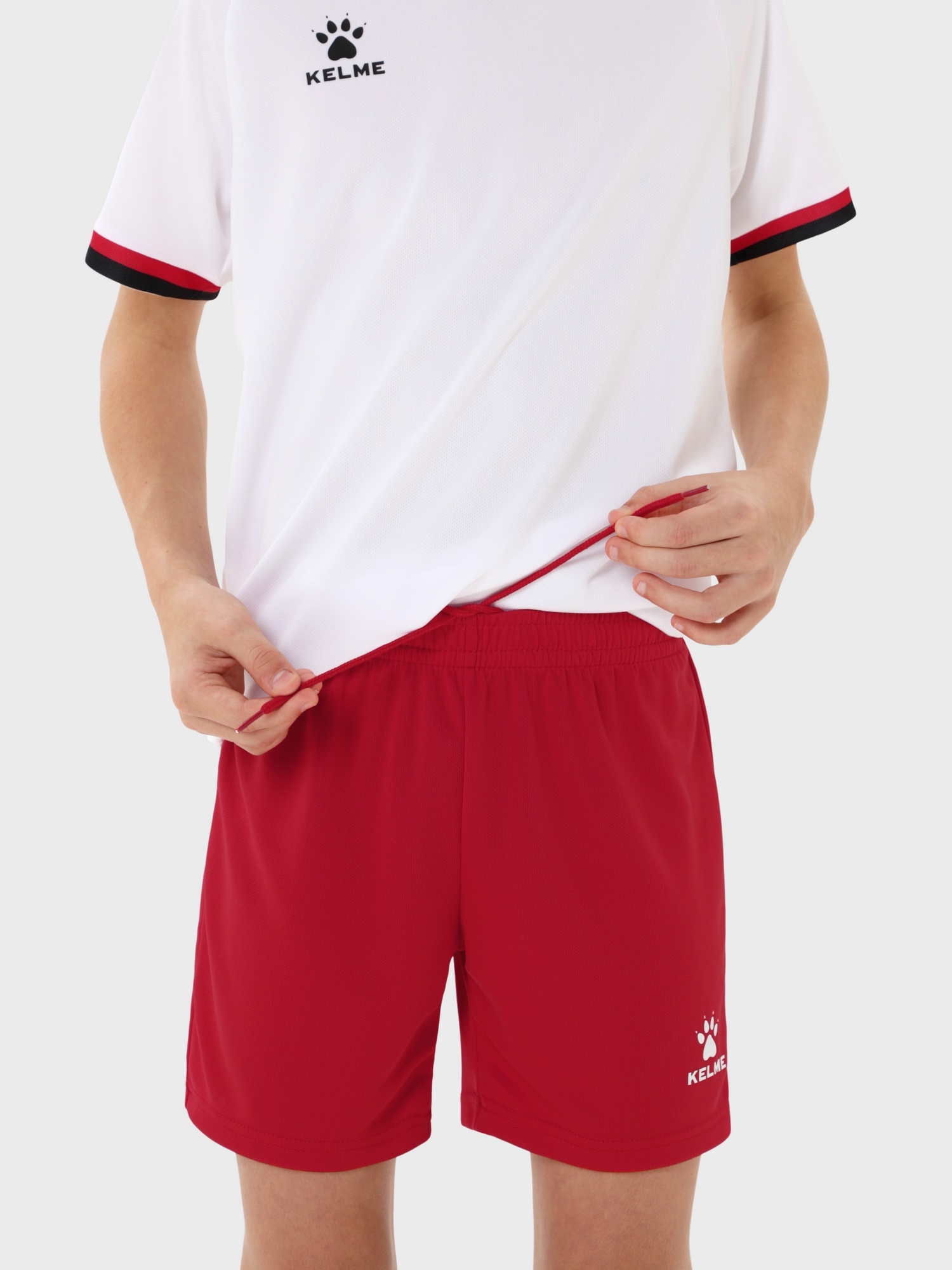 Детская футбольная форма Kelme Football Uniform Set 8551ZB31084-100 White\Red