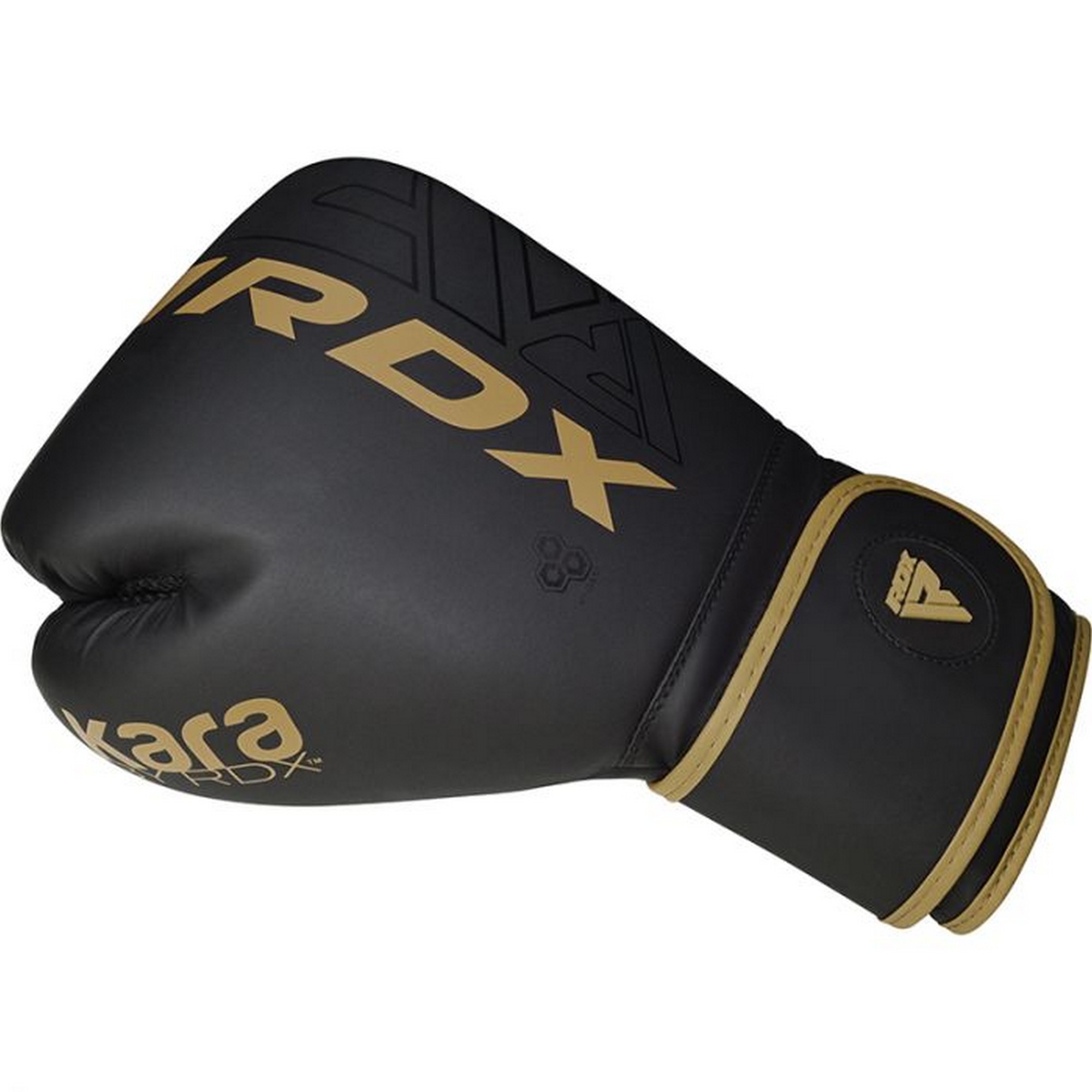 Перчатки тренировочные RDX BGR-F6MGL-14OZ черный\золотой матовый