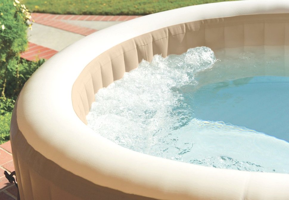 СПА-бассейн Bubble Massage 145/196х71см, 795л, круглый с круговым пузырьковым массажем Intex 28426